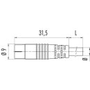 Binder Snap-In IP40 Kabelstecker 3 polig mit Kabel